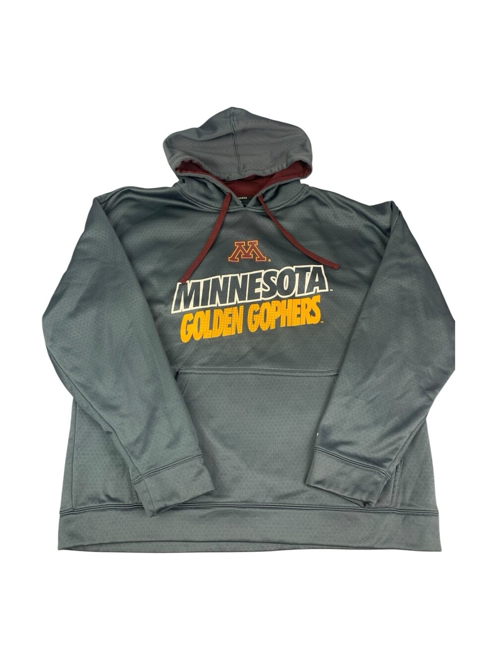 Minnesota Golden Gophers Men's Hoodie Sweatshirt Gray Russel Size XL